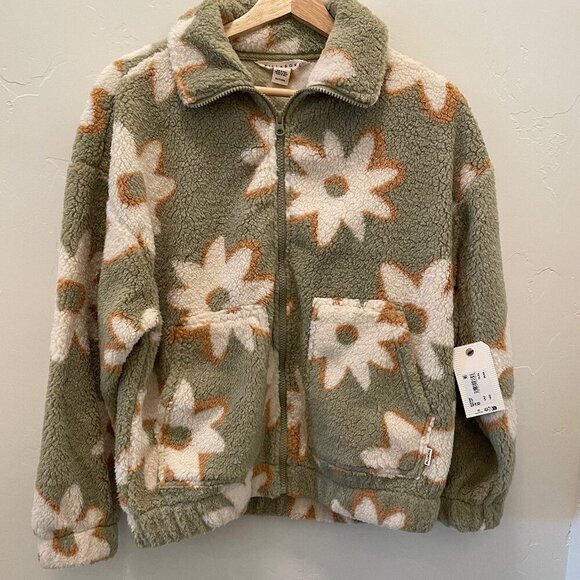 Billabong First Light Floral Teddy Sherpa Jacket NWT - Picture 5 of 7